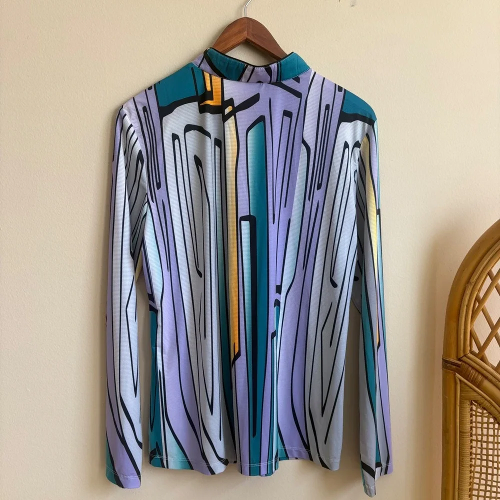 Sunsense by Jame Sadock Womens Sun Protection Wearable Art Quarter Zip Shirt - Picture 4 of 7